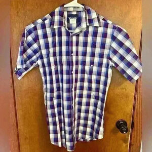 Wrangler Men’s plaid snap button up shirt